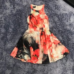 Bebe Floral Skater Dress XXS